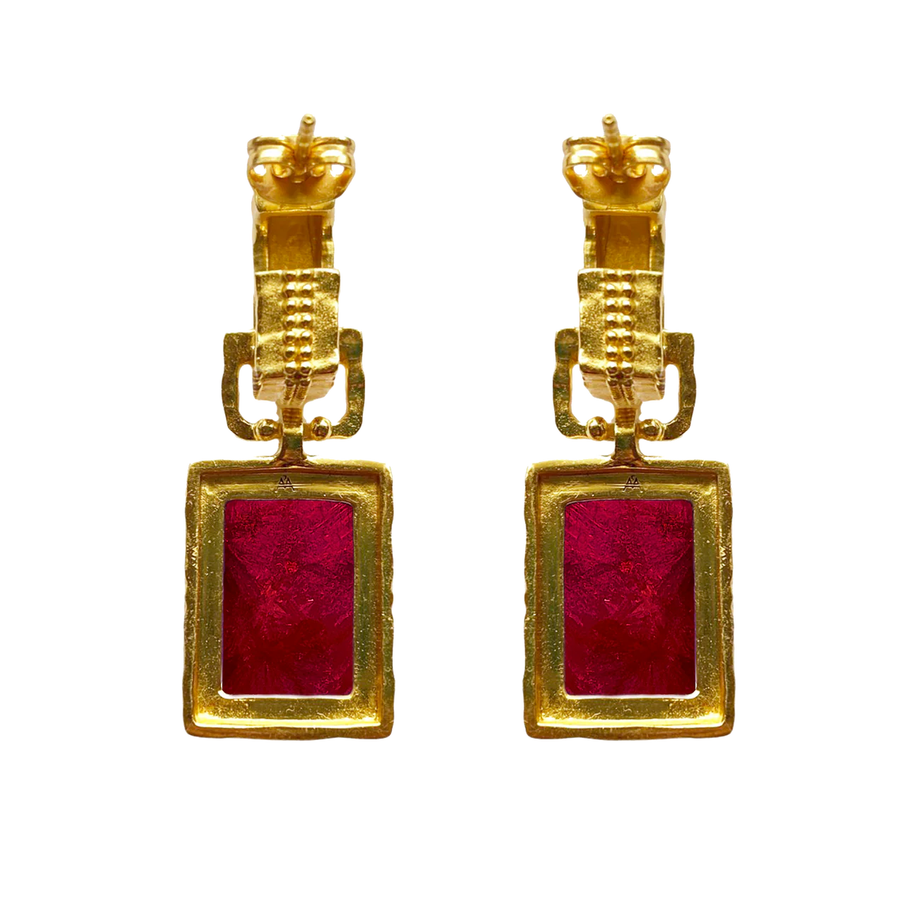 Alexandra Earrings - Ruby Quartz