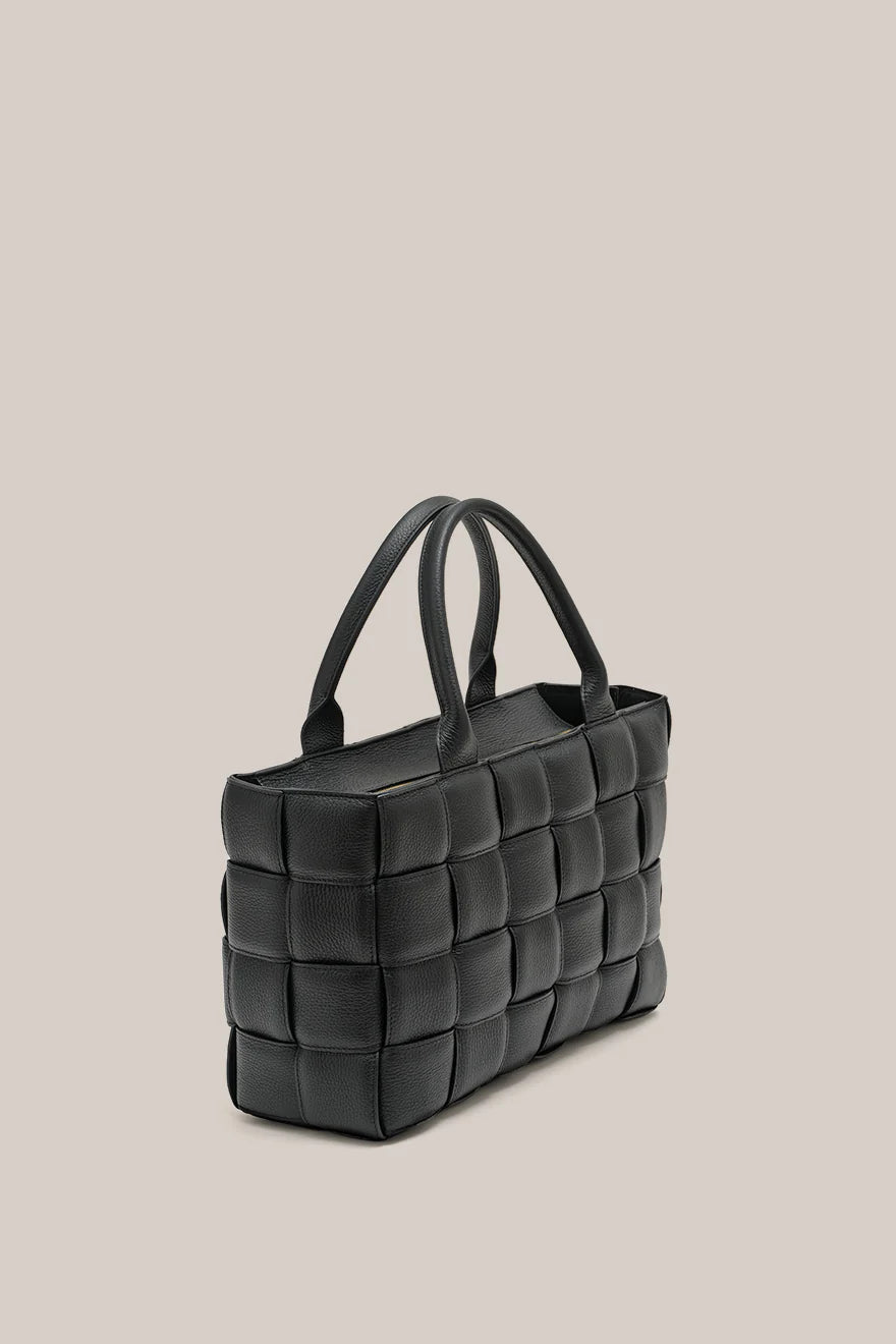 Margot XL Black Woven Tote