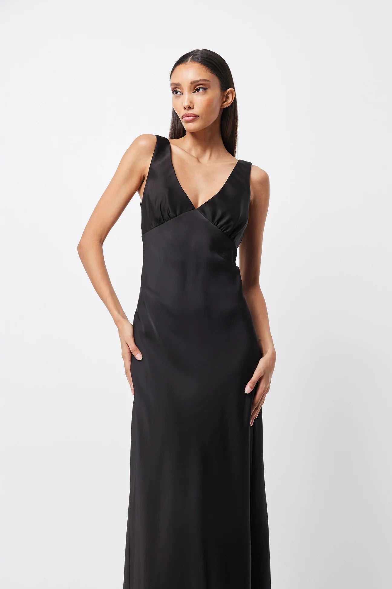 Nuance V Neck Maxi Dress