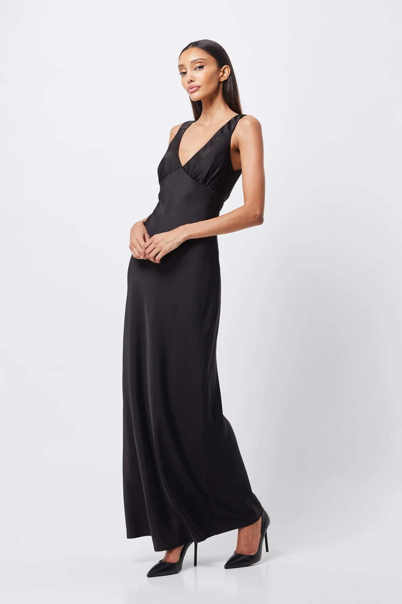 Nuance V Neck Maxi Dress