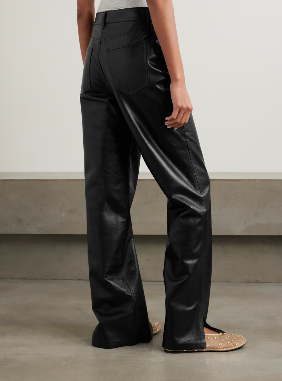 Roy Pant - Black Recycled Leather