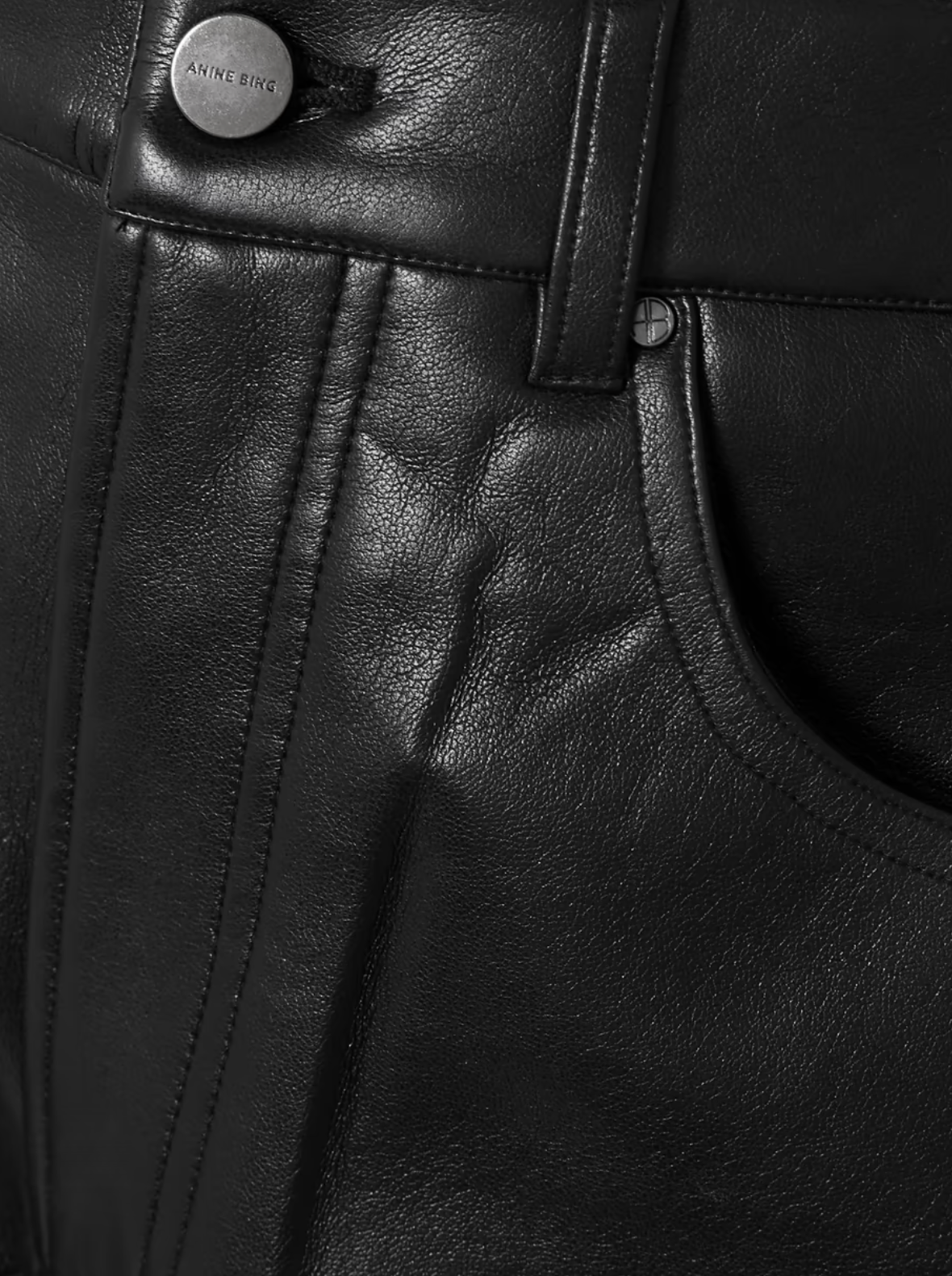 Roy Pant - Black Recycled Leather