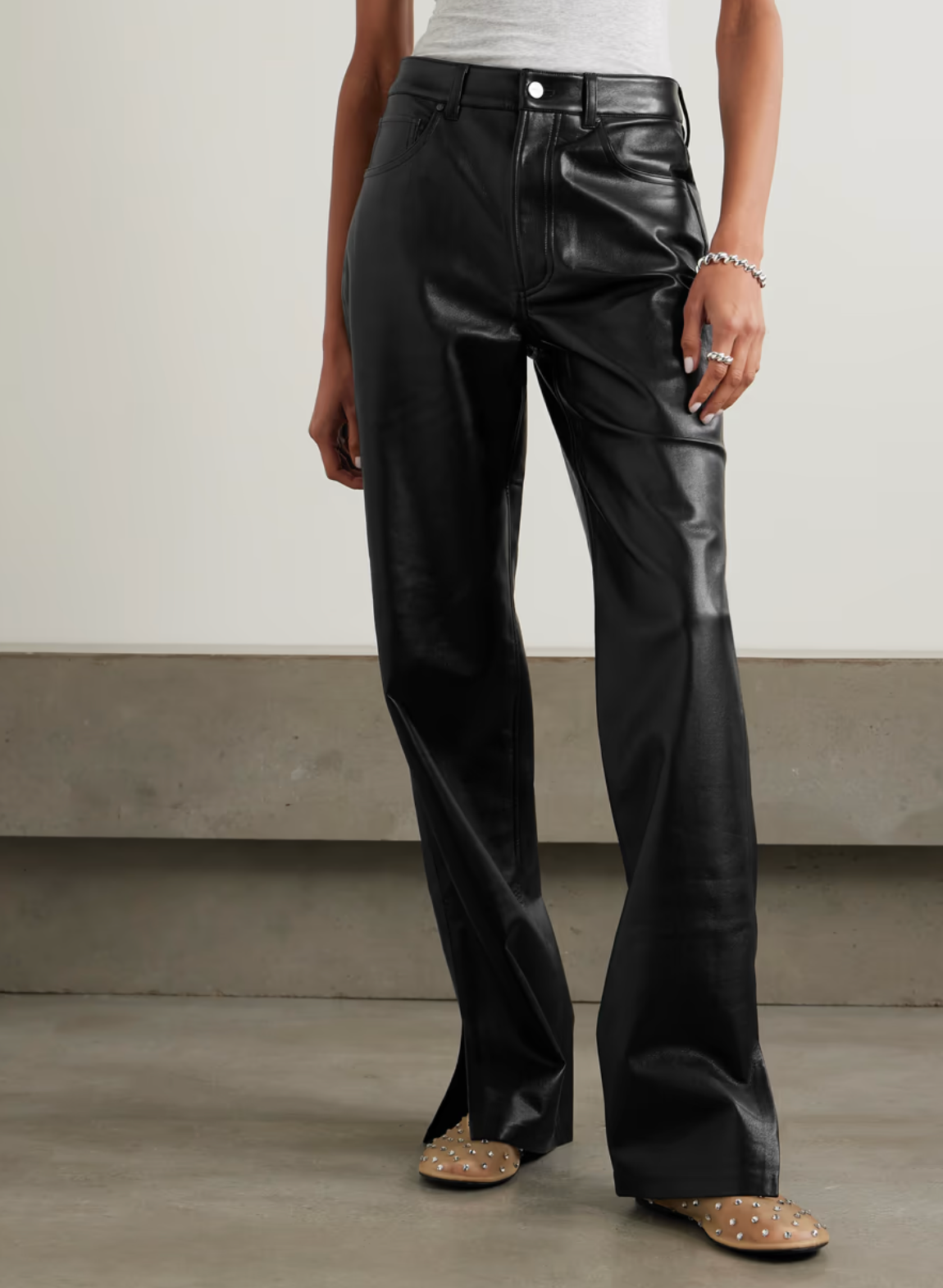 Roy Pant - Black Recycled Leather