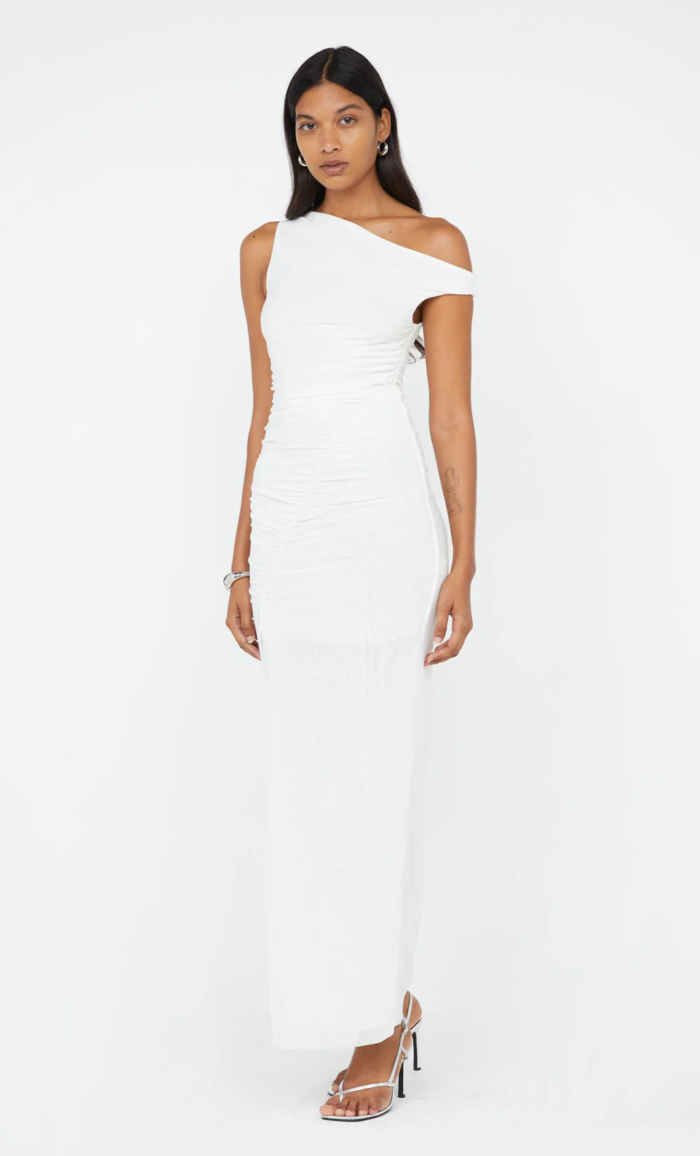 Sania Asym Dress - White